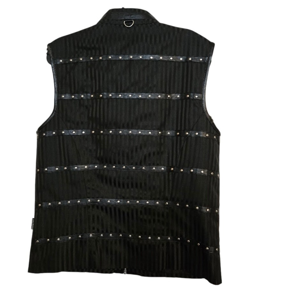 Vintage Goth Men's Studded Vest & D Ring Pants 2 Pc Set Sz L READ DESC - Picture 3 of 13